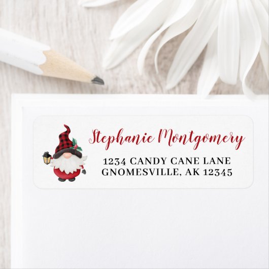 Kute kerststome Return-adres Etiket (Insitu)