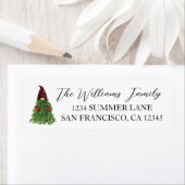 Kute kerststome Return-adres Etiket (Insitu)