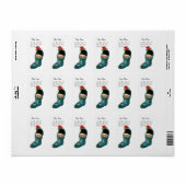 Kute kerststop, klein kind, wit rood etiket (Full Sheet)