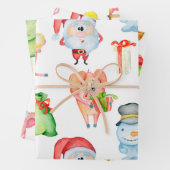 Kute kersttaarten inpakpapier vel (In situ)