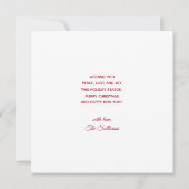 Kute kersttas met valstrik voor speelgoed met kers kaart (Achterkant)