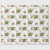 Kute kersttekens patroon cadeaupapier (Vlak)