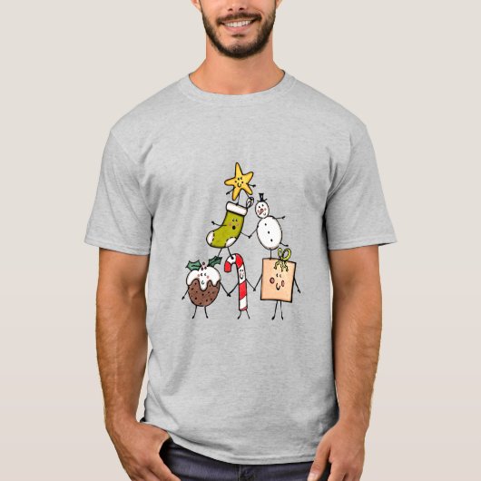 Kute kersttekens t-shirt (Voorkant)