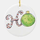 Kute kersttekst, Ho in Ornamenten met snoepsuikerr (Achterkant)