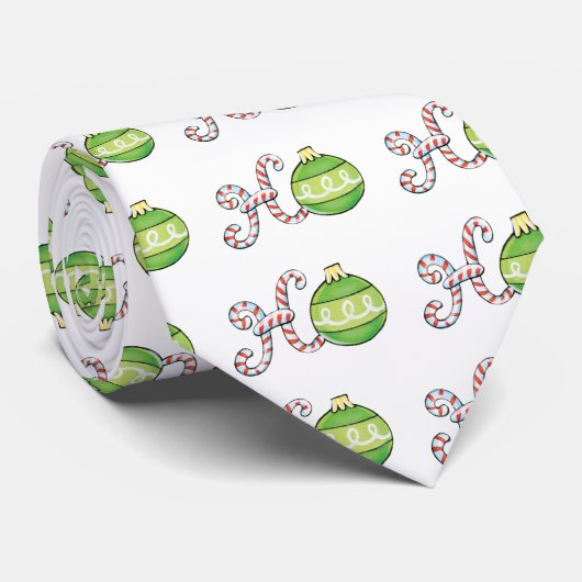 Kute kersttekst, Ho in Ornamenten met snoepsuikerr Stropdas (Opgerold)