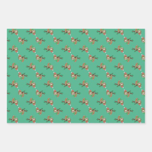 Kute kersttouwpakpapier inpakpapier vel (Voorkant 2)