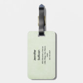 Kute kersttrein met speelgoed bagagelabel (Achterkant verticaal)