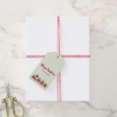 Kute kersttrein met speelgoed cadeaulabel (Met Touw)