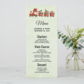 Kute kersttrein met speelgoed kaart (Staand voorkant)