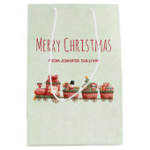 Kute kersttrein met speelgoed medium cadeauzakje (Voorkant)