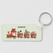 Kute kersttrein met speelgoed sleutelhanger (Voorkant)