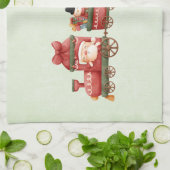 Kute kersttrein met speelgoed theedoek (Gevouwen)