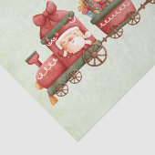 Kute kersttrein met speelgoed tissuepapier (Detail)