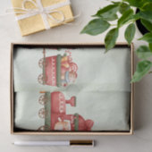 Kute kersttrein met speelgoed tissuepapier (Geschenk)