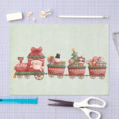 Kute kersttrein met speelgoed tissuepapier (Craft)