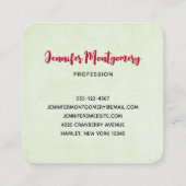 Kute kersttrein met speelgoed vierkante visitekaartje (Achterkant)