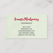 Kute kersttrein met speelgoed visitekaartje (Achterkant)