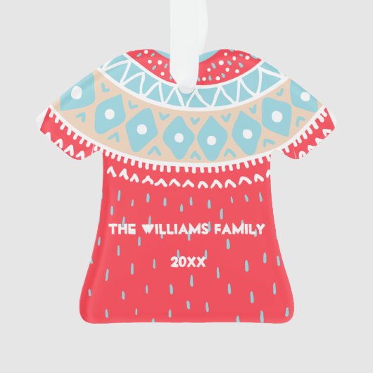 Kute kersttrui-patroon versiering ornament (voorkant)