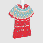 Kute kersttrui-patroon versiering ornament (voorkant)