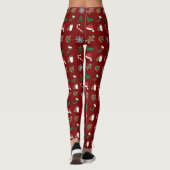 Kute kerstvakantie Symbols Assortation Leggings (Achterkant)