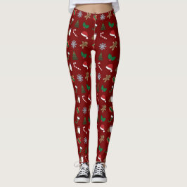 Kute kerstvakantie Symbols Assortation Leggings