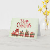 Kute kerstval met speelgoed voor kerstmis kaart (Gele Bloem)