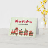 Kute kerstval met speelgoed voor kerstmis kaart (Gele Bloem)