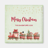 Kute kerstval met speelgoed voor kerstmis magneet (Voorkant)