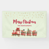 Kute kerstval met speelgoed voor kerstmis spandoek (Horizontaal)