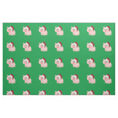 Kute kerstvarken met een kersthat stof (Fat Quarter)