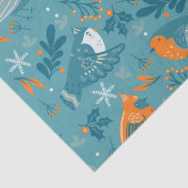 Kute kerstvogels en sneeuwvlokken tissuepapier (Detail)