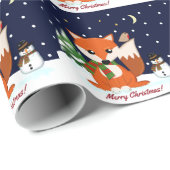 Kute kerstvos en aangepaste tekst cadeaupapier (Rol Hoek)