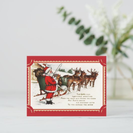 Kute  kerstvriendschapsgroet briefkaart (Staand voorkant)