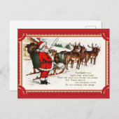 Kute kerstvriendschapsgroet briefkaart (Voorkant / Achterkant)