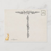 Kute  Kind en Pasen Bunny Briefkaart (Achterkant)