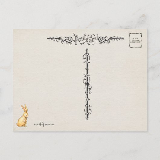 Kute Kind en Pasen Bunny Briefkaart (Achterkant)