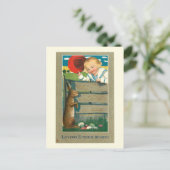 Kute  Kind en Pasen Bunny Briefkaart (Staand voorkant)