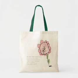 Kute Kind getekend roze ventilator beste Moederdag Tote Bag