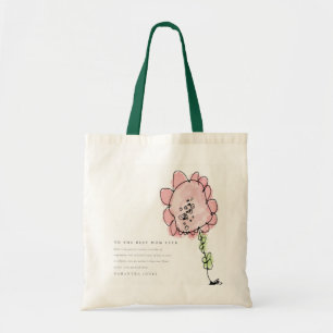 Kute Kind getekend roze ventilator beste Moederdag Tote Bag