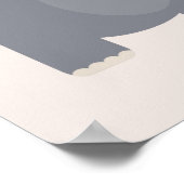 Kute kind olifant met aanpasbare hartennaam poster (Hoek)