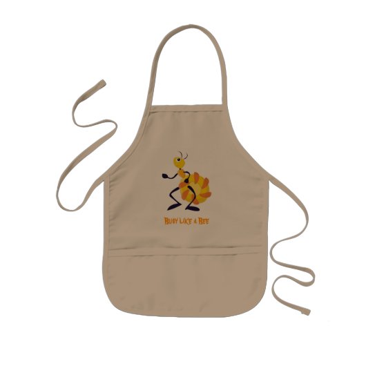 Kute Kinder Apron - "Bezig als een bij" Schort (Voorkant)