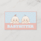Kute Kinder Babysitter Pastel Color Visitekaartje (Voorkant)