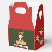 Kute kinder bakpinguïn met kerstkoekjes bedankdoosjes (Geopend)
