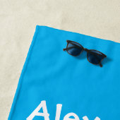 Kute Kinder Blue Gecko (hagedis) Name Fun Quote Strandlaken (In situ)