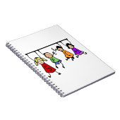 Kute Kinder Cartoon Holding Speech Words Notitieboek (Rechterzijde)