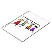 Kute Kinder Cartoon Holding Speech Words Notitieboek (Linkerzijde)