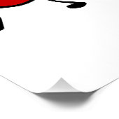 Kute Kinder Cartoon Holding Speech Words Poster (Hoek)