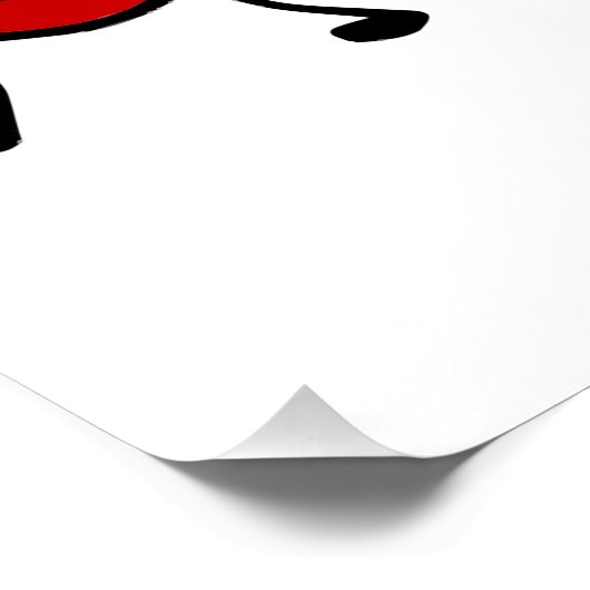 Kute Kinder Cartoon Holding Speech Words Poster (Hoek)