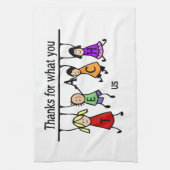 Kute Kinder Cartoon Spelling voor leraren Theedoek (Verticaal)