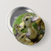Kute Kinder deklings Baby eenden Ronde Button 7,6 Cm (Voorkant /achterkant)